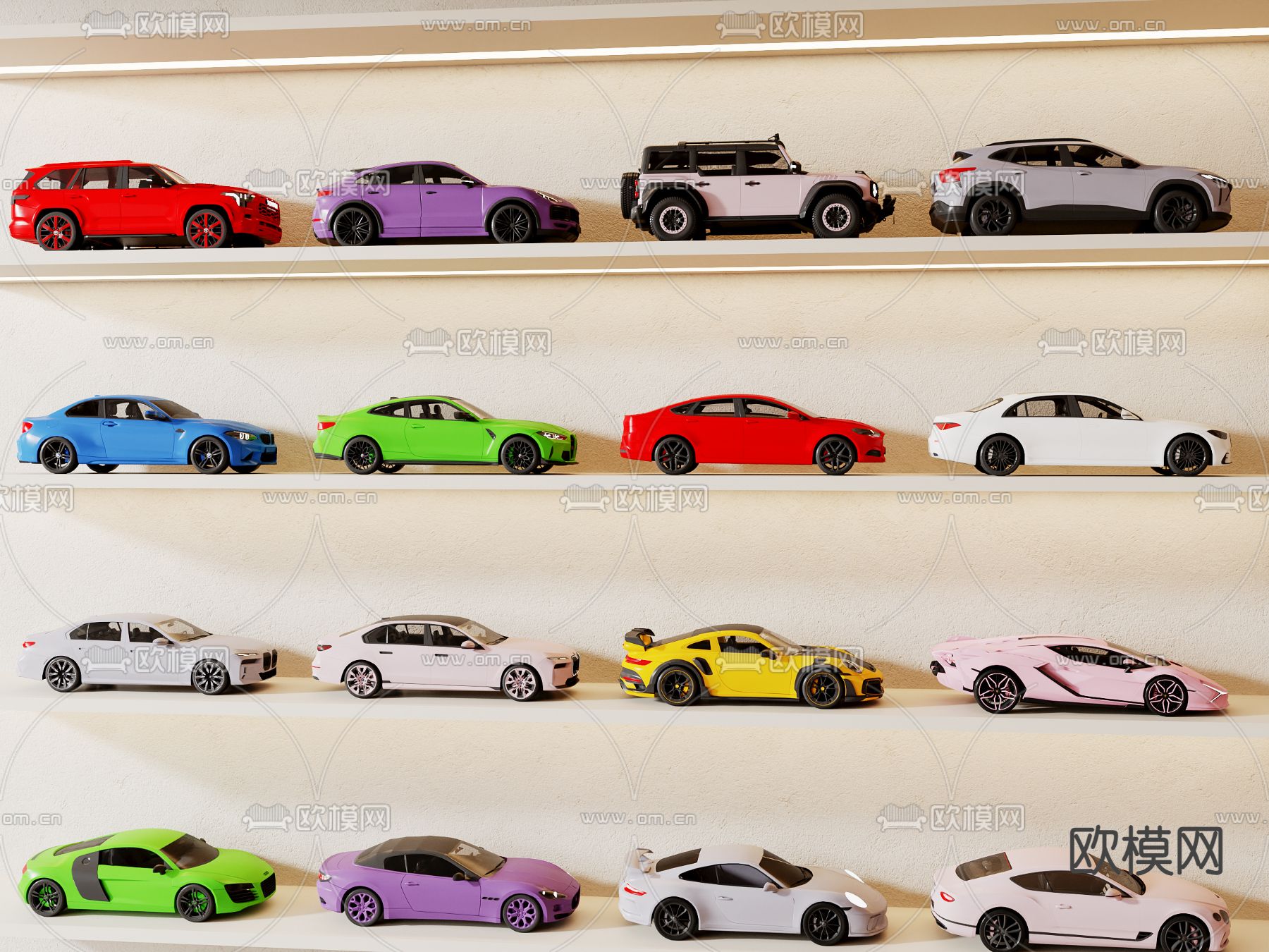 现代汽车 玩具su模型下载（渲染图2）