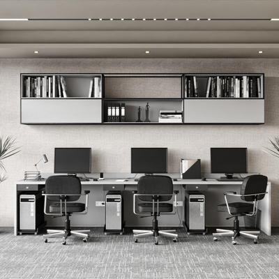  工作室 办公室su模型 