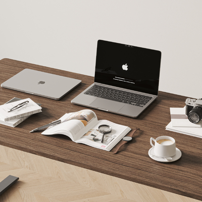  电脑 办公用品 桌面摆件su模型 