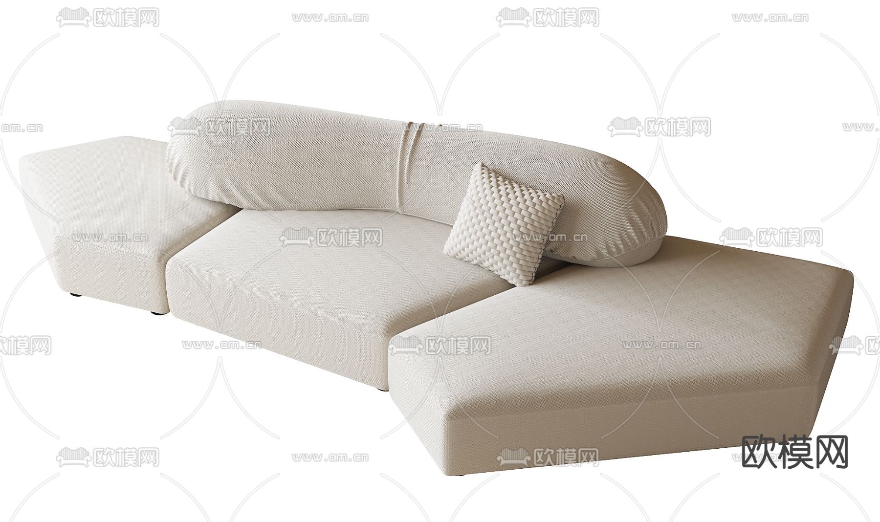 异形沙发 多人沙发su模型下载（渲染图1）