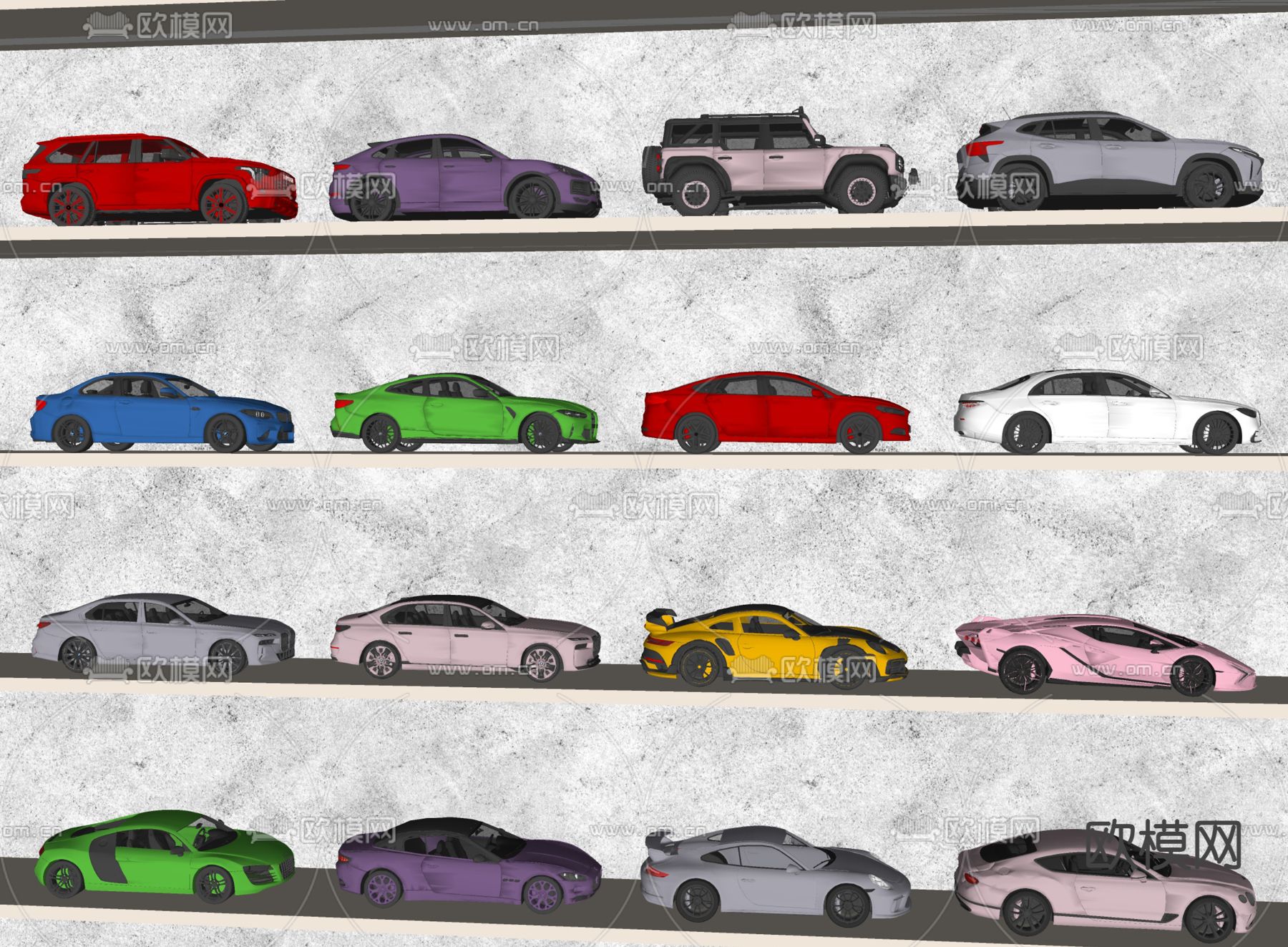 现代汽车 玩具su模型下载（渲染图1）