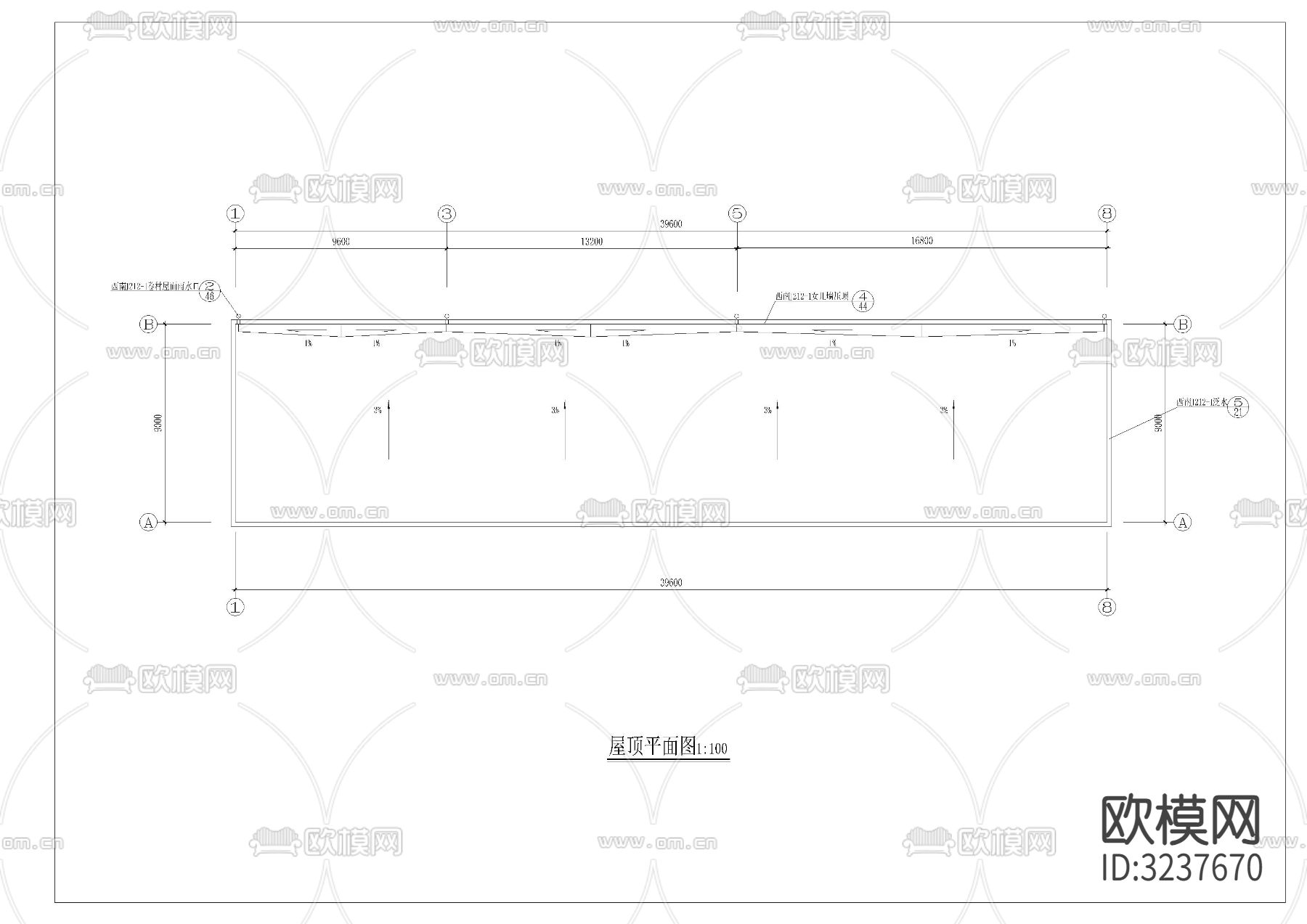 垃圾填埋场车库cad平面图下载（渲染图3）
