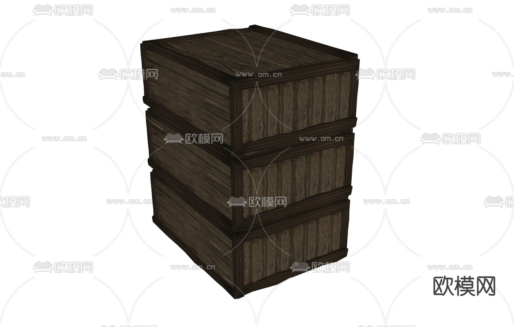 霉豆腐盒子 收纳箱su模型下载（渲染图1）