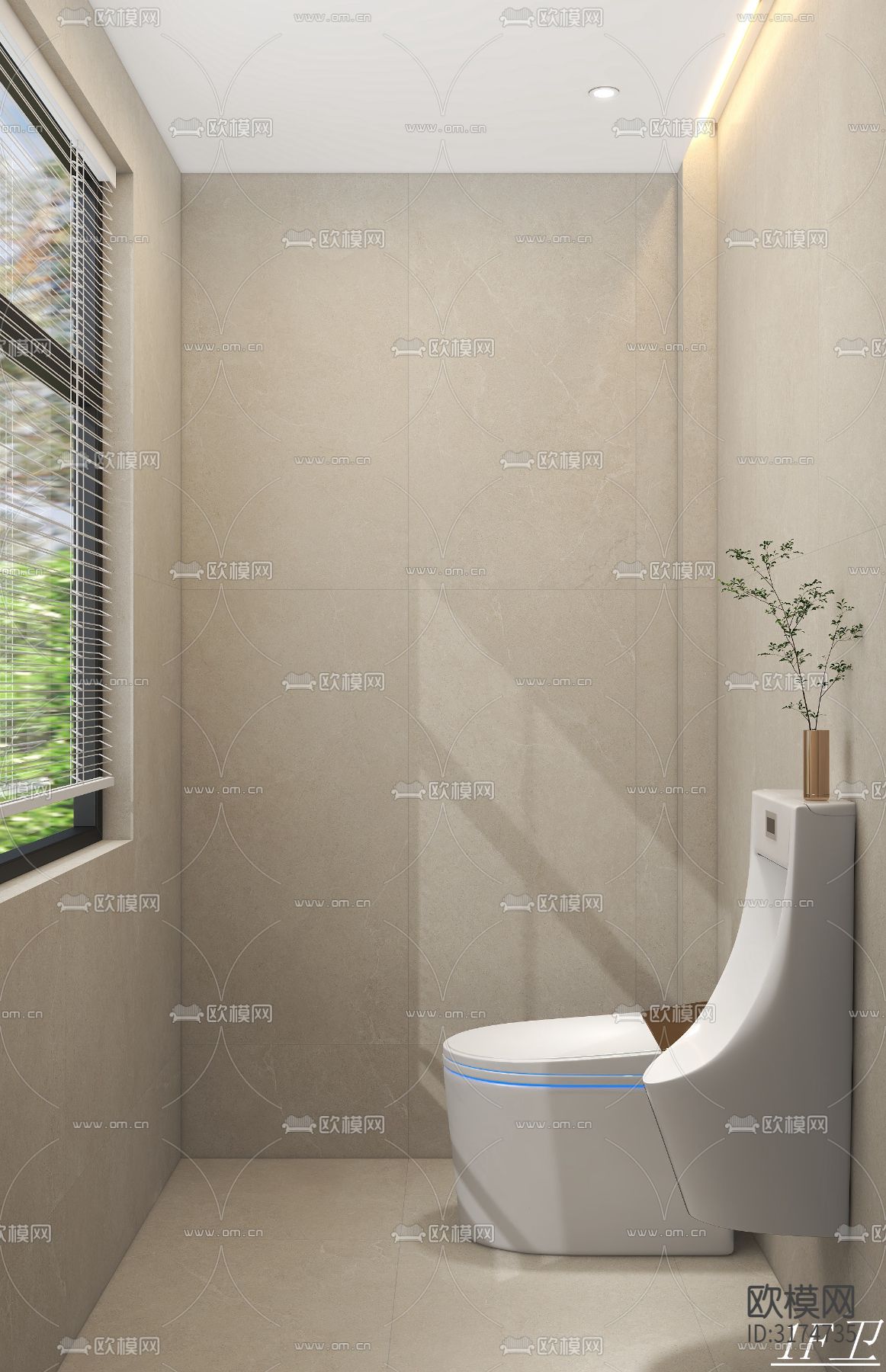 现代卫生间装修效果图下载（渲染图5）