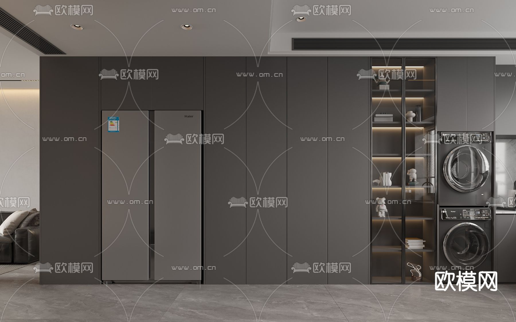 洗衣机柜3d模型下载