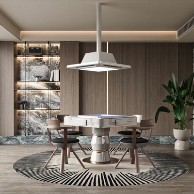  现代棋牌室 麻将室su模型 