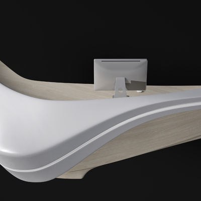  大堂吧台 服务台 接待台 收银台su模型 