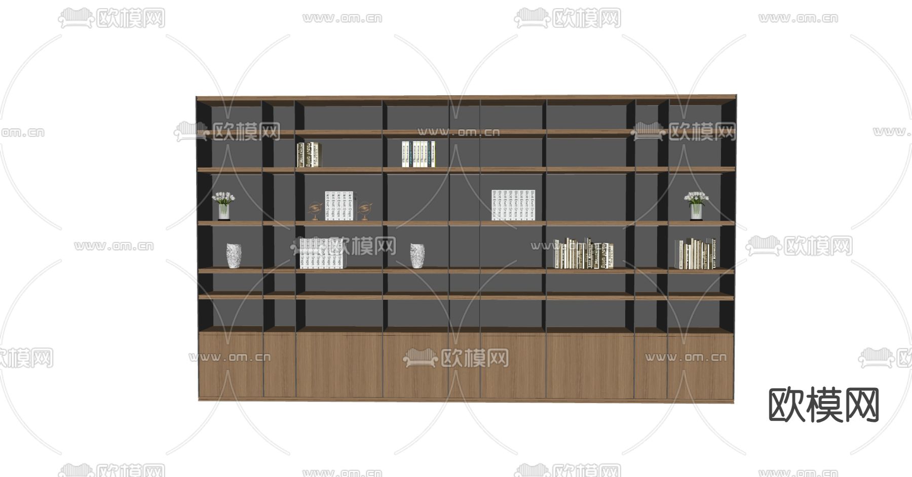 文件柜 装饰柜su模型下载（渲染图2）