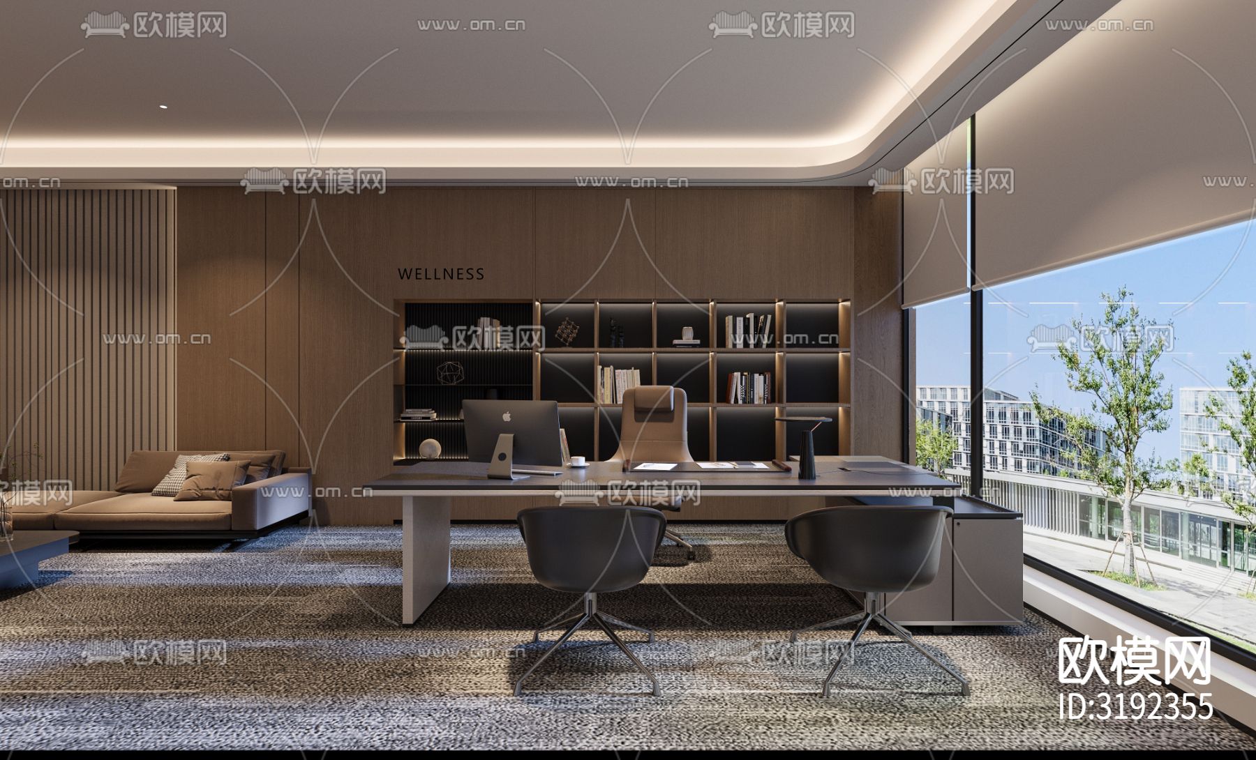 董事长室装修效果图下载（渲染图1）
