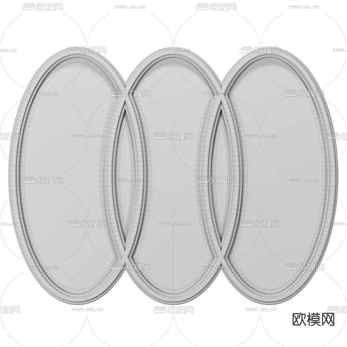 Caracole 镜子 装饰镜 异形镜3d模型下载（渲染图2）