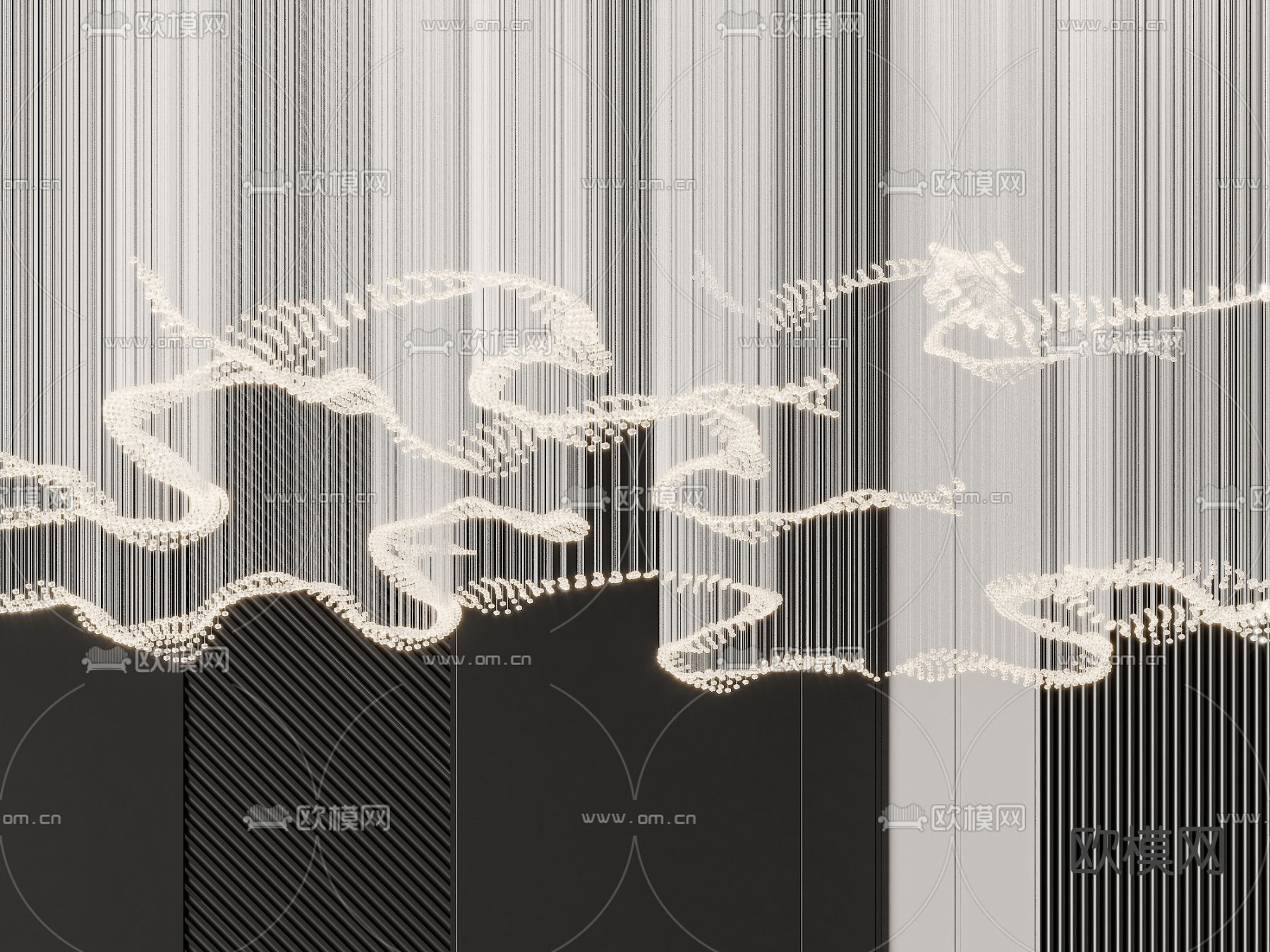 水晶吊灯 酒店吊灯 大堂吊灯3d模型下载