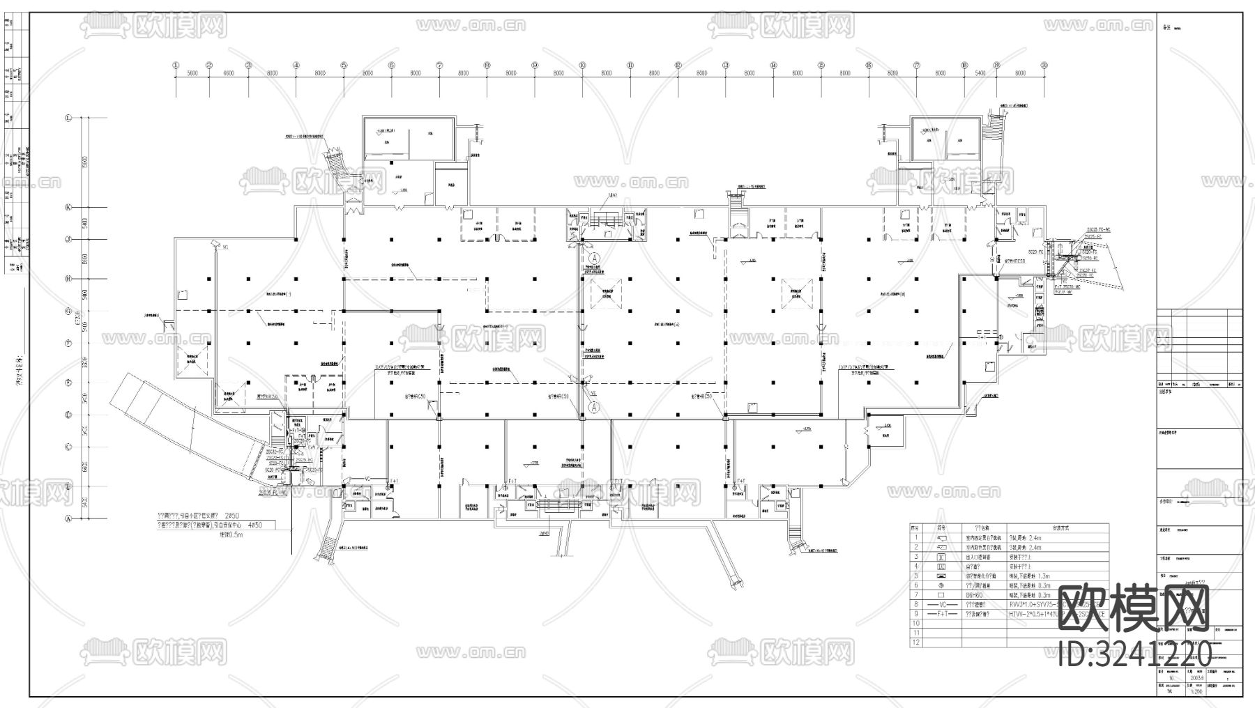 地下汽车库电气cad施工图下载（渲染图10）