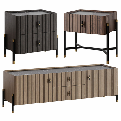  Poliform床头柜 电视柜su模型 