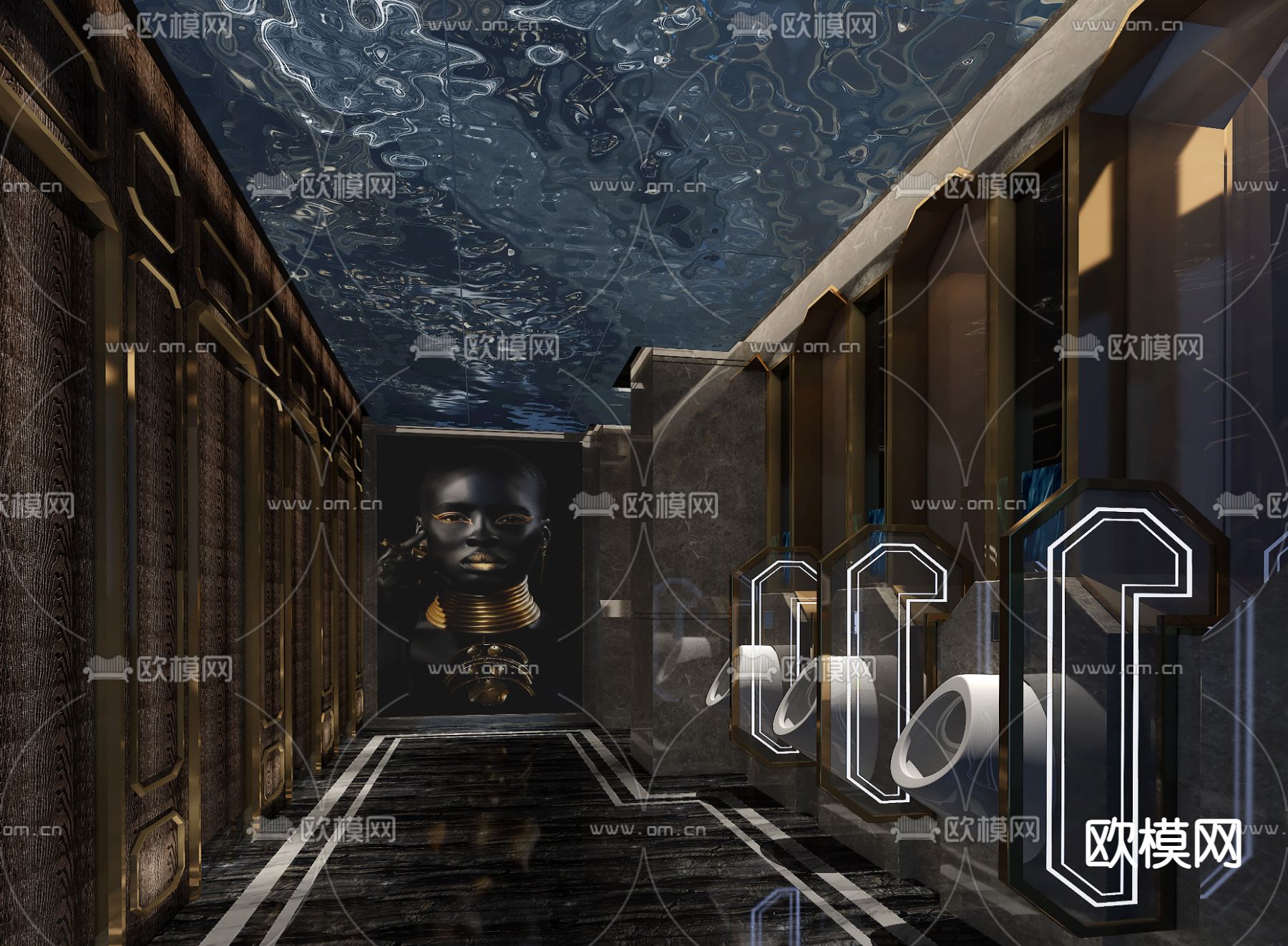 KTV卫生间3d模型下载