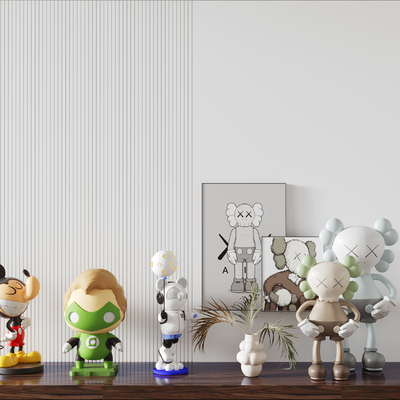  现代雕塑摆件 潮玩公仔su模型 