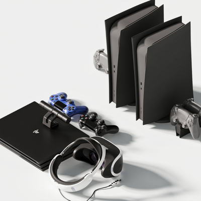  娱乐电器 游戏手柄 耳机 主机su模型 