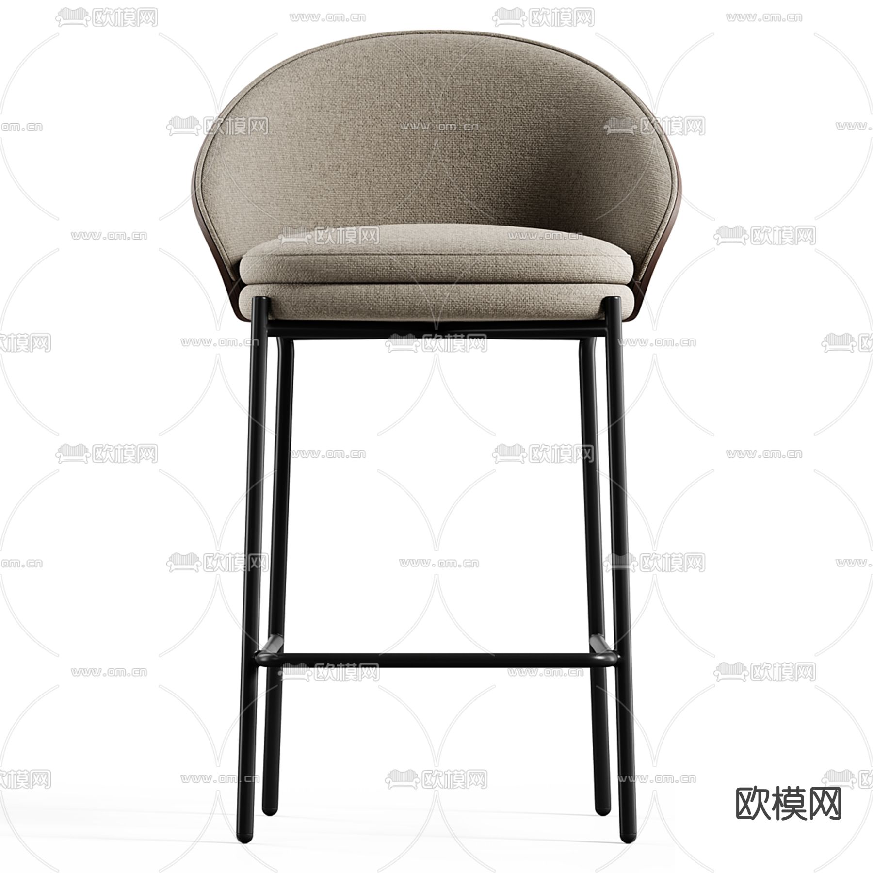 Kave Home 现代吧椅 高脚椅3d模型下载（渲染图2）