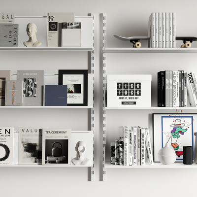  壁挂式置物架 装饰架su模型 