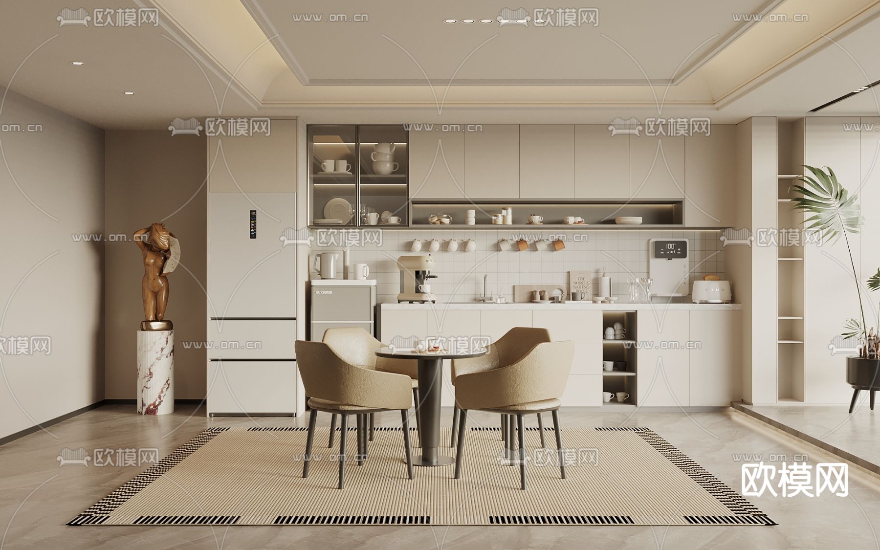 办公室茶水间3d模型下载