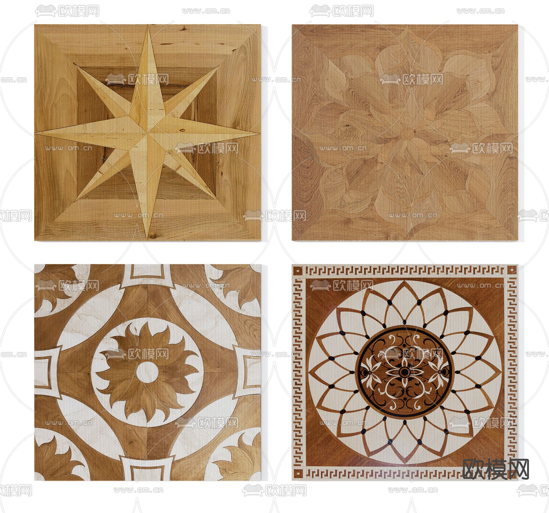 新古典地面拼花3d模型下载