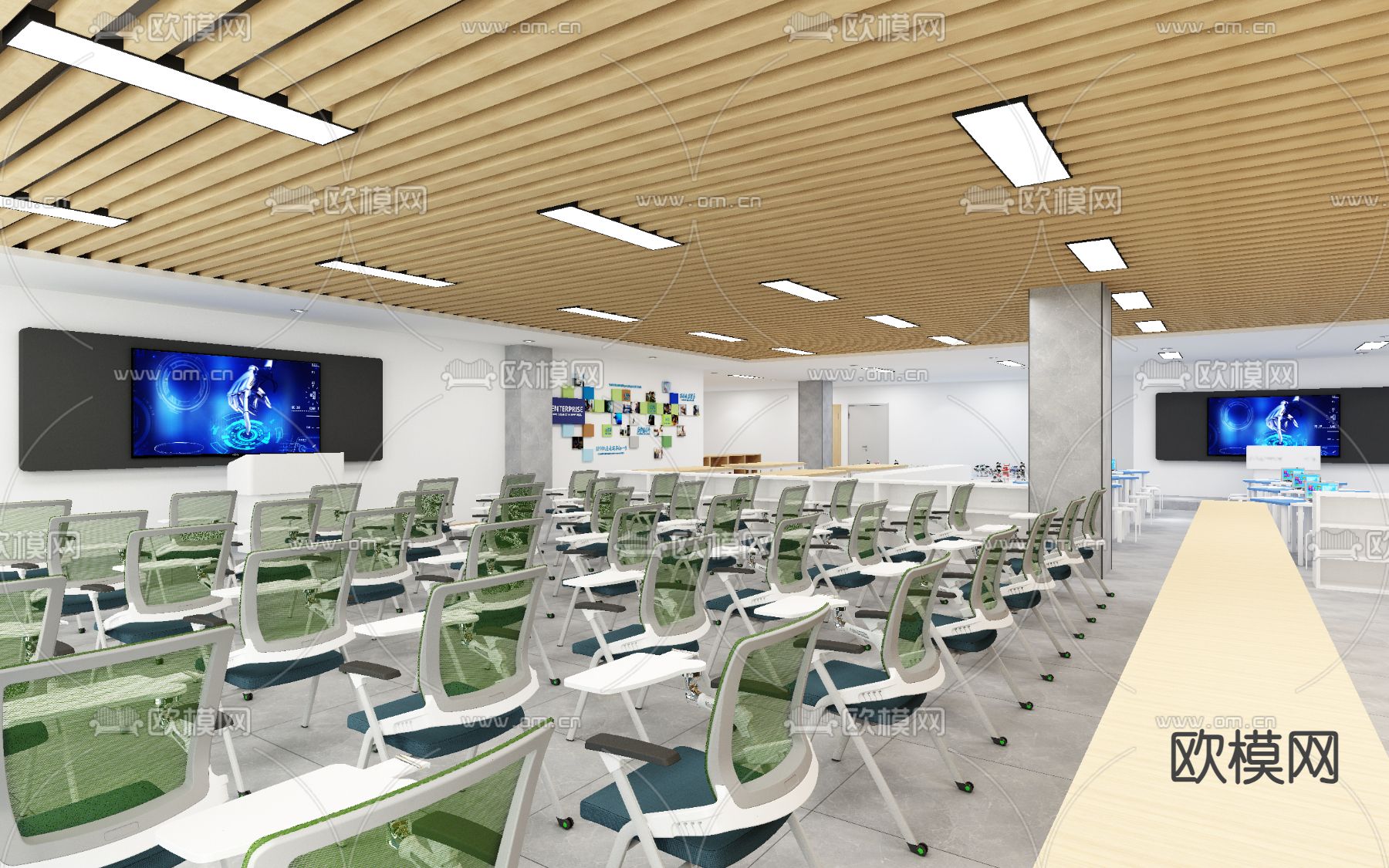 人工智能教室3d模型下载（渲染图4）