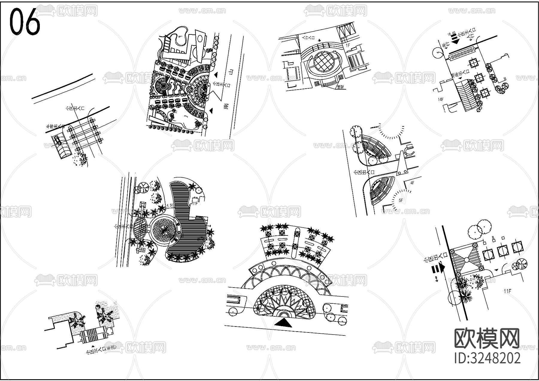 1超全景观局部cad图库下载（渲染图6）