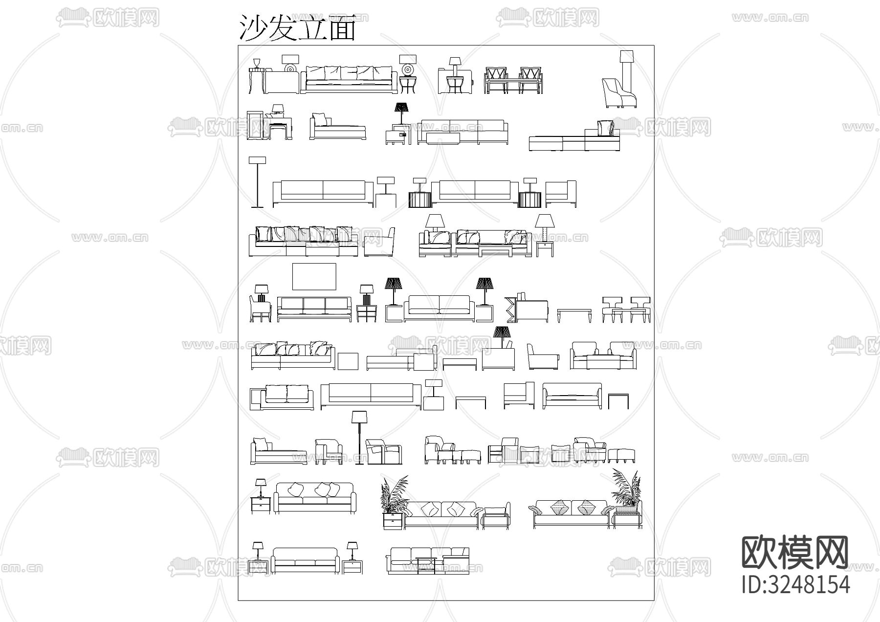 现代简约风家居cad图库下载（渲染图4）