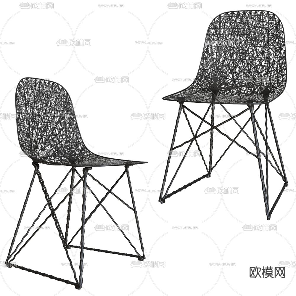 Moooi 铁艺椅子 餐椅3d模型下载