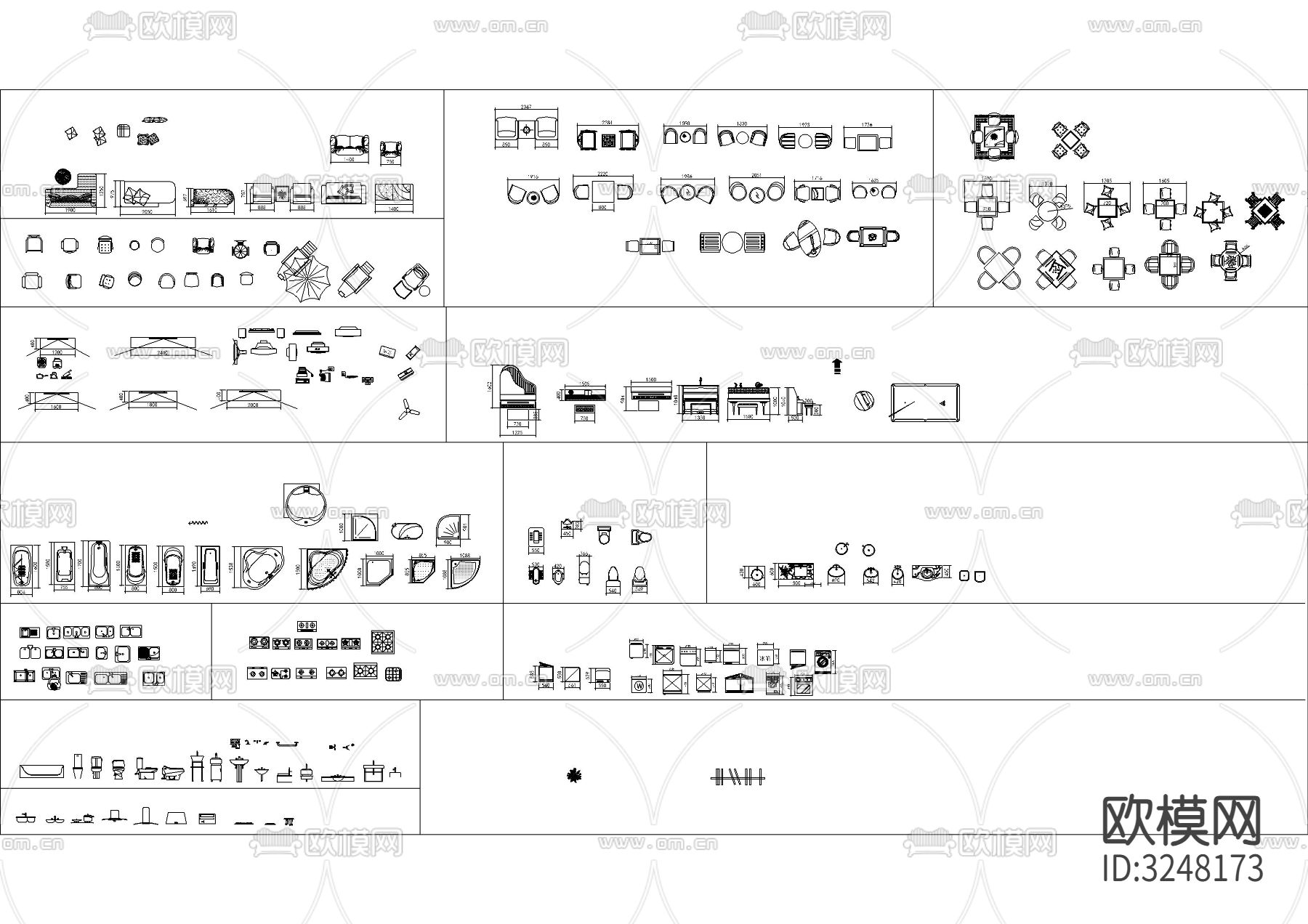 装修设计平立面CAD图库下载（渲染图4）