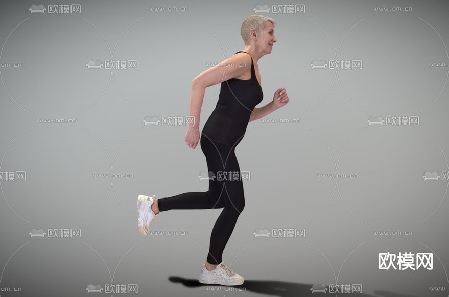 女士 运动的女士 跑步者su模型下载(渲染图3)