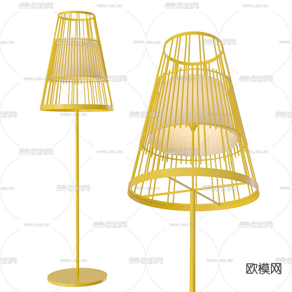 Mambo 轻奢落地灯3d模型下载（渲染图1）