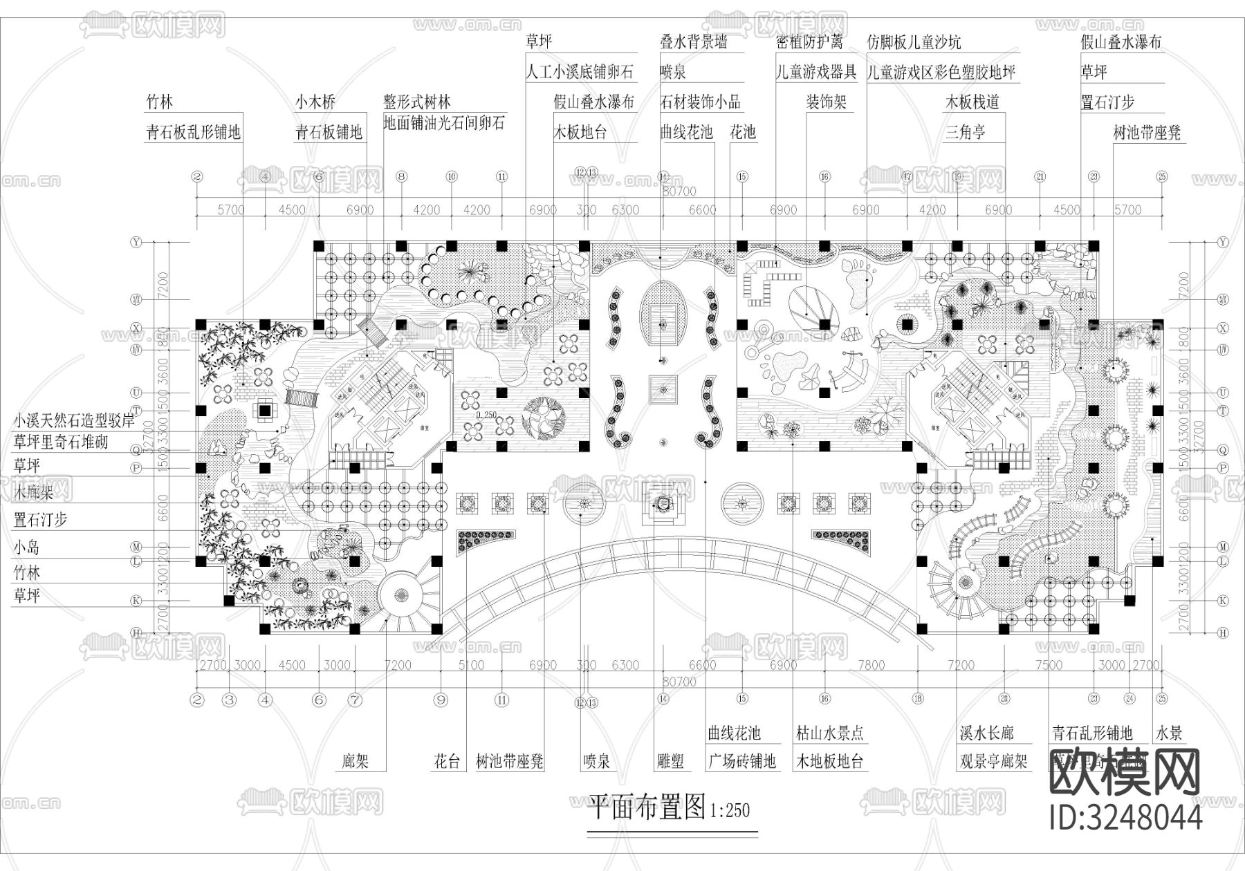 100套私家花园、别墅庭院、屋顶花园设计cad图库下载（渲染图9）