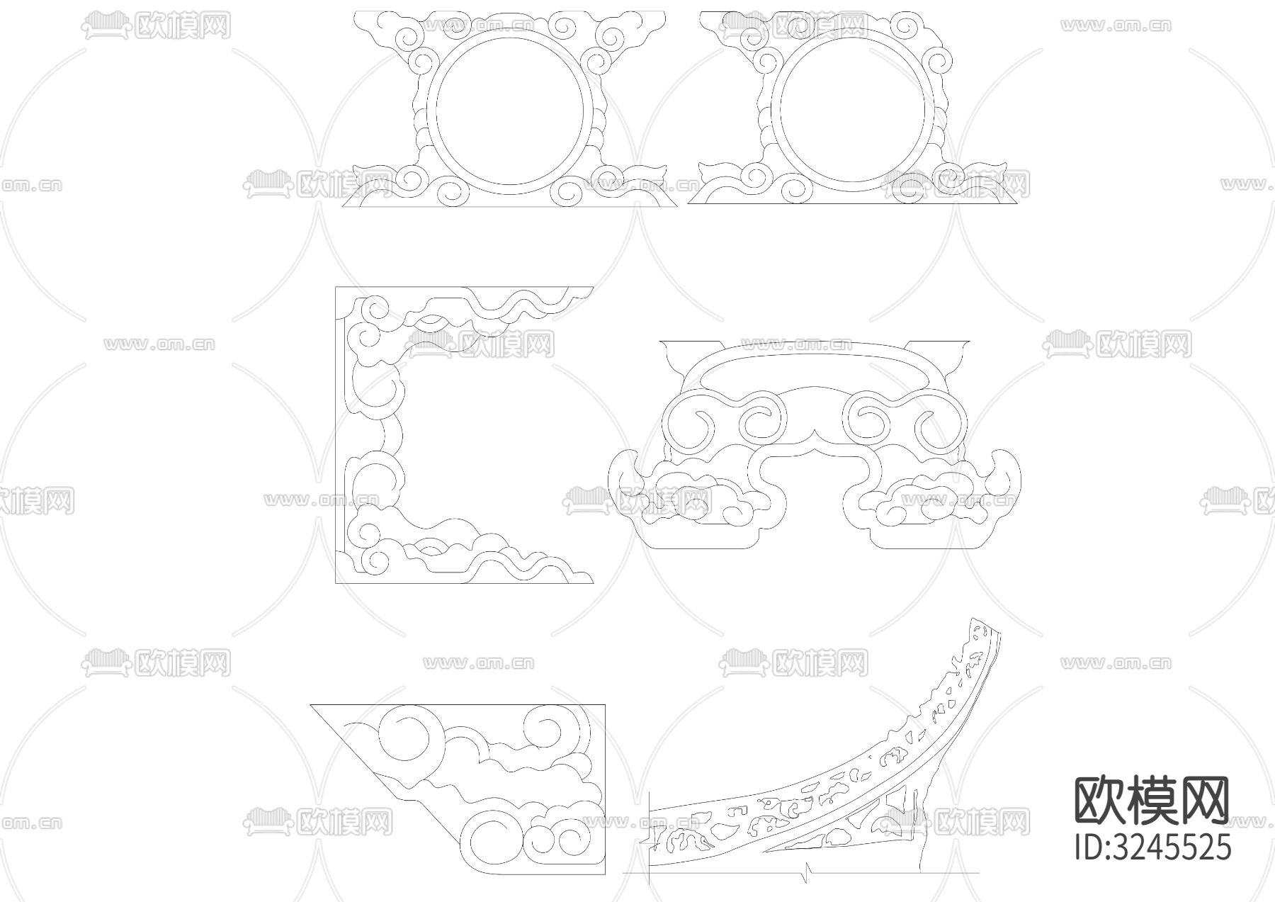 仿古建筑cad大样图下载