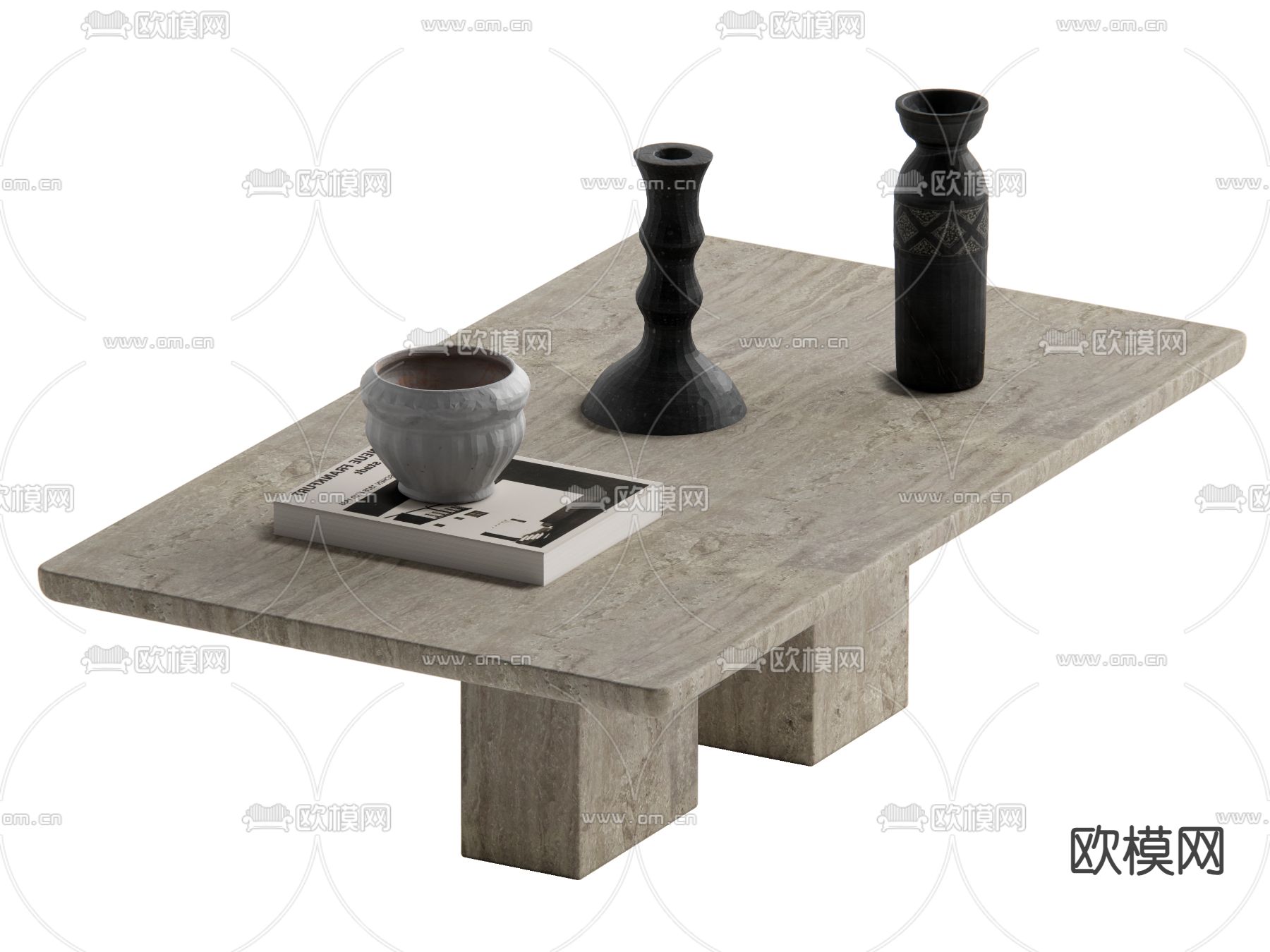 中古风茶几su模型下载（渲染图1）
