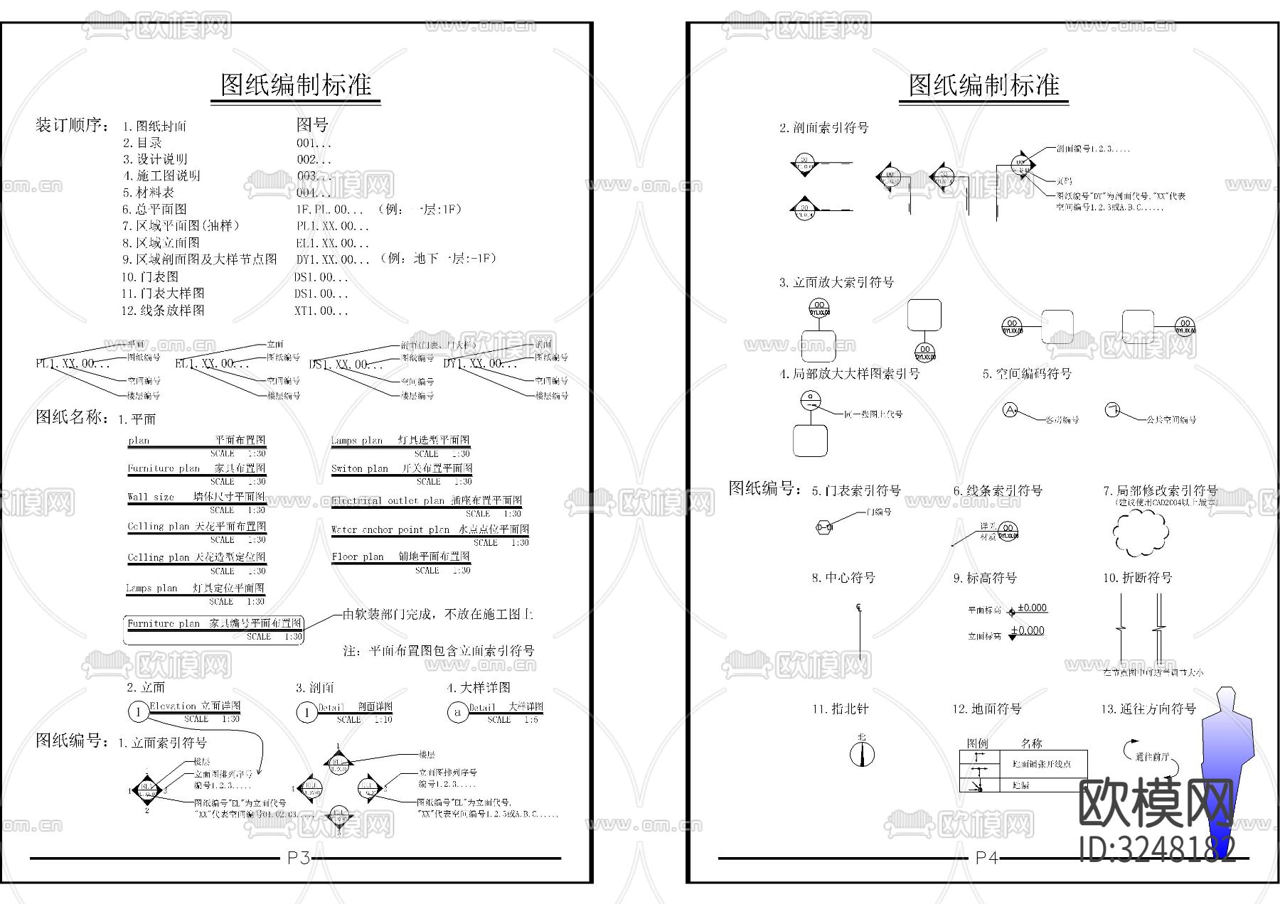 制图规范及标注符号CAD图库下载（渲染图7）