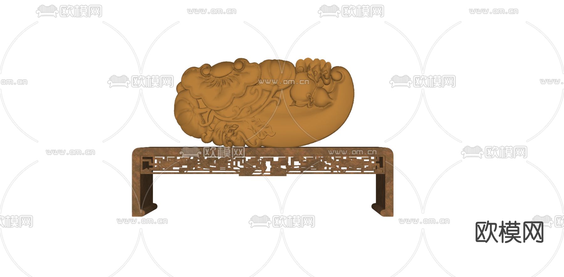 中式雕像 摆件 装饰品 雕塑 工艺品su模型下载（渲染图2）