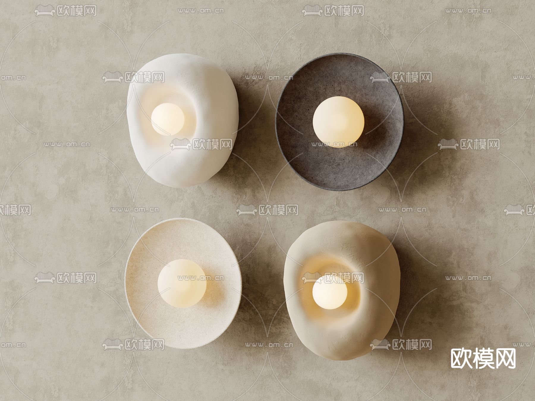 侘寂壁灯3d模型下载