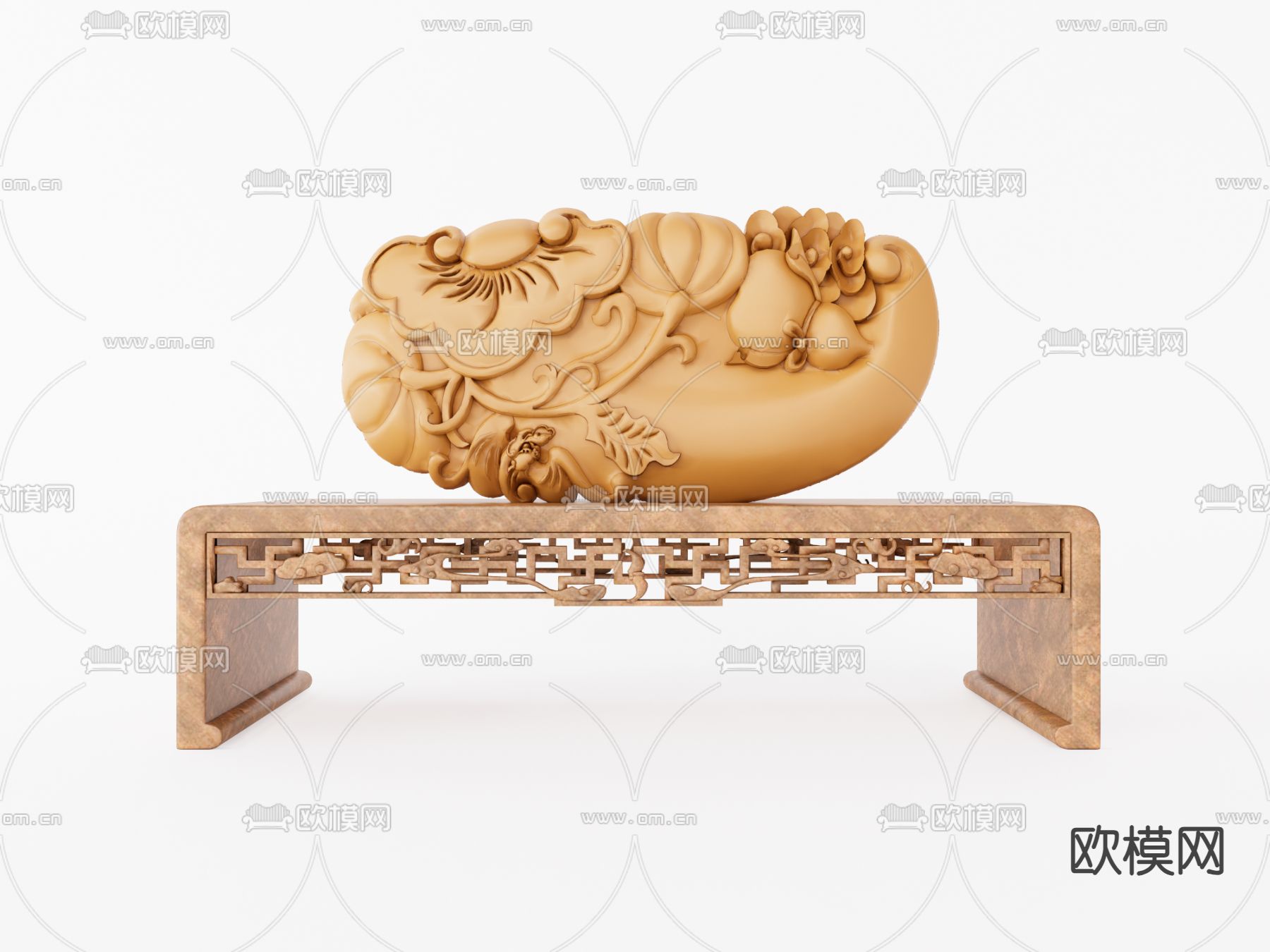 中式雕像 摆件 装饰品 雕塑 工艺品su模型下载（渲染图1）