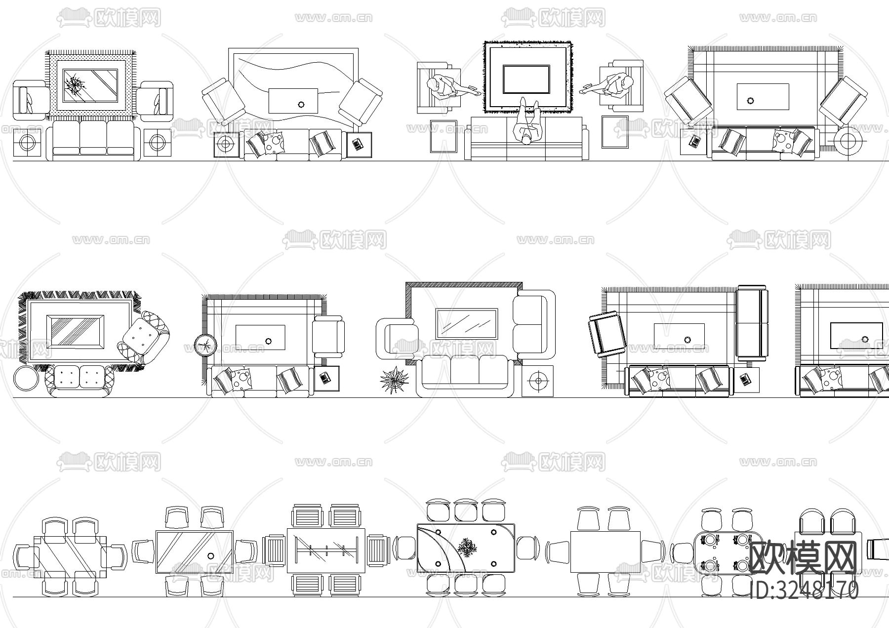 综合家装家居CAD图库下载（渲染图4）