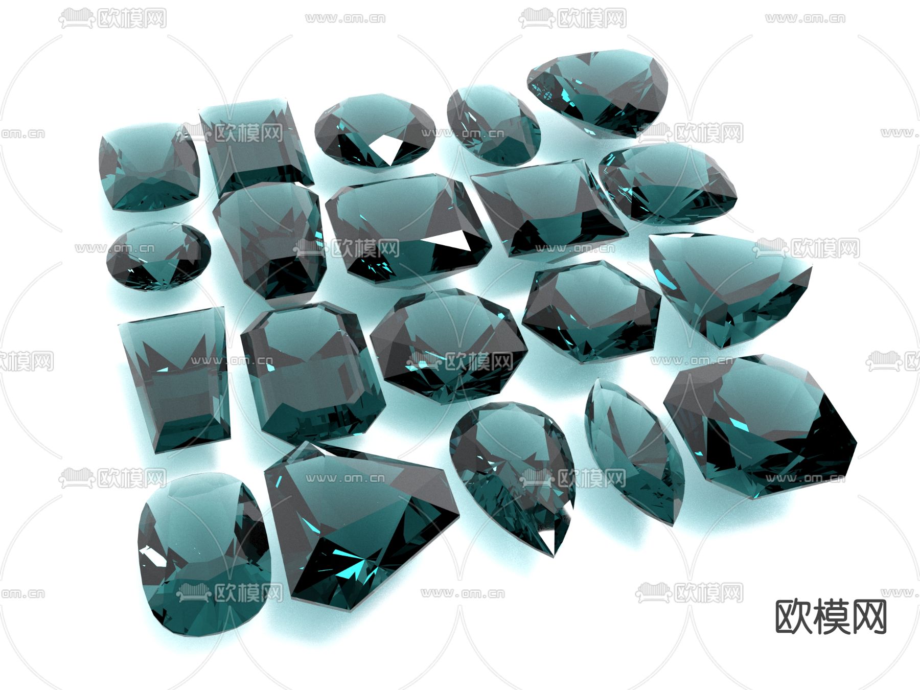 珠宝 首饰 宝石3d模型下载