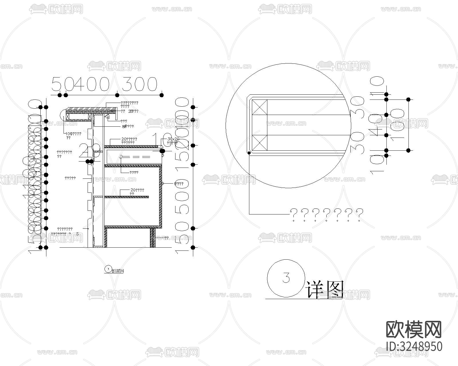 餐厅总服务台cad大样图下载（渲染图5）