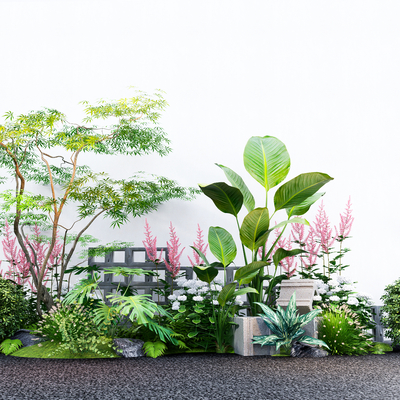  花境绿植 乔木灌木球su模型 