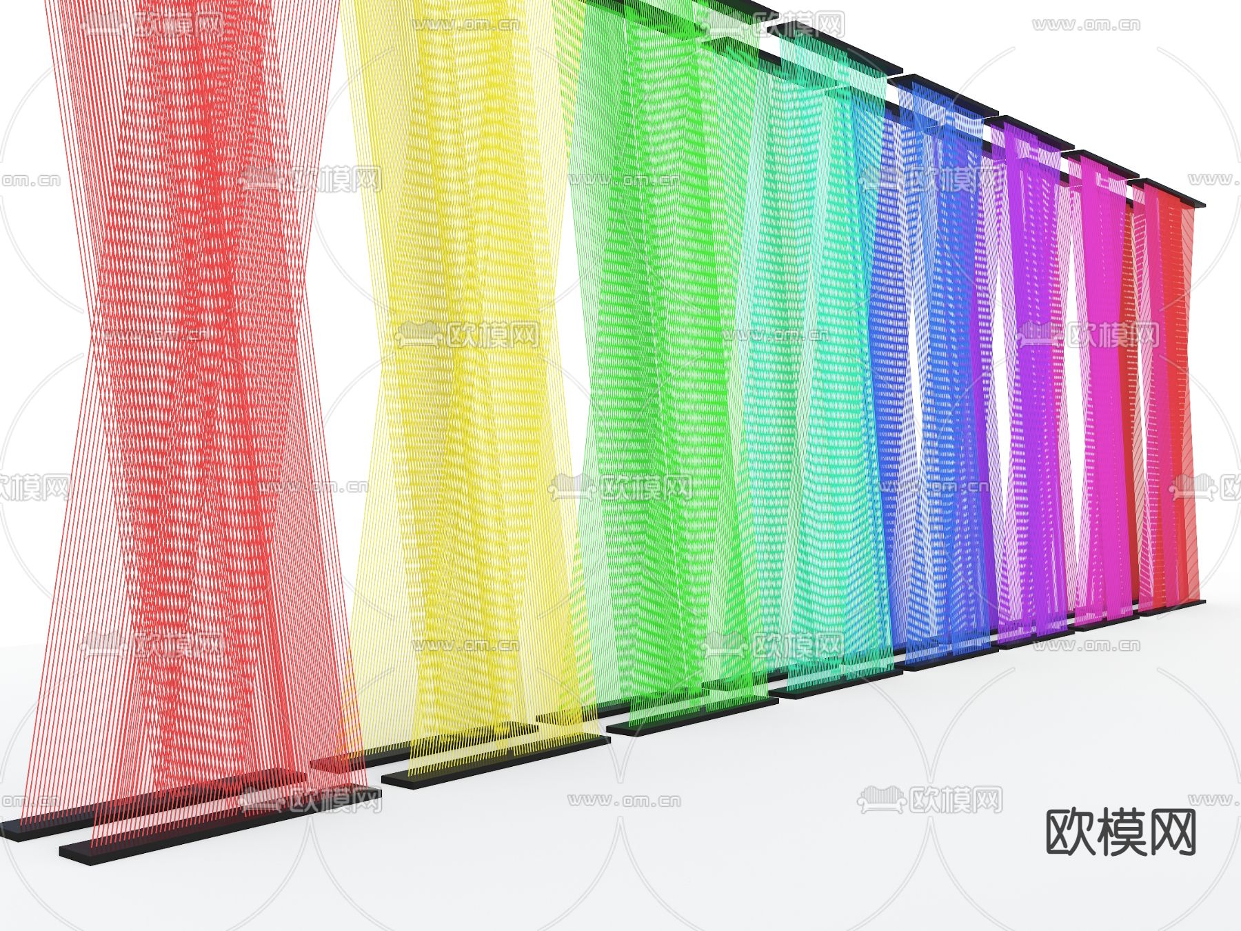 艺术彩虹装置 幻彩装置3d模型下载