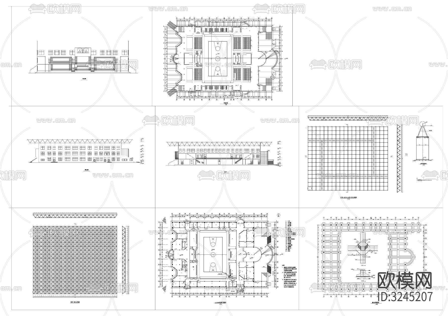 体育馆cad平面图下载