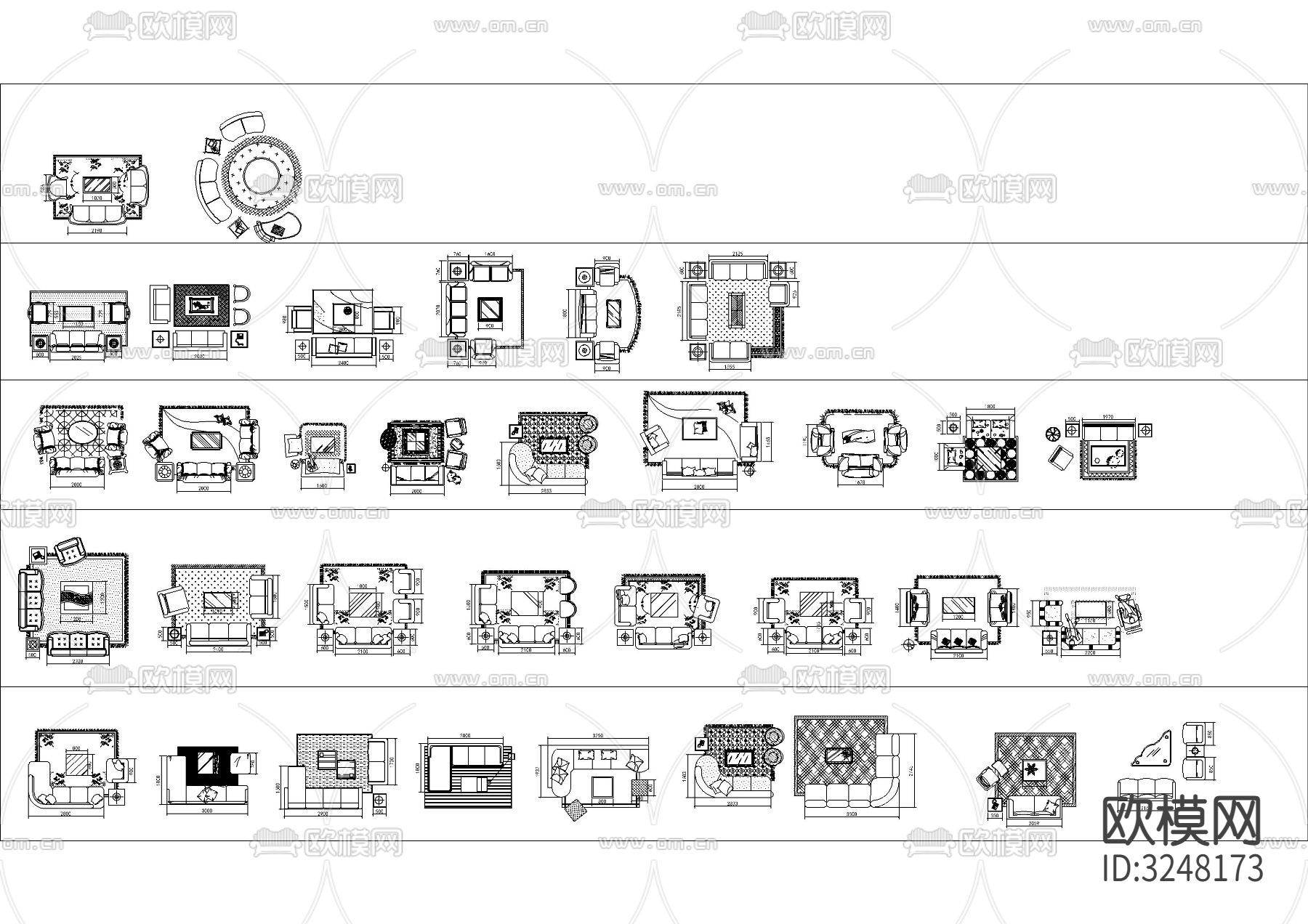 装修设计平立面CAD图库下载（渲染图2）