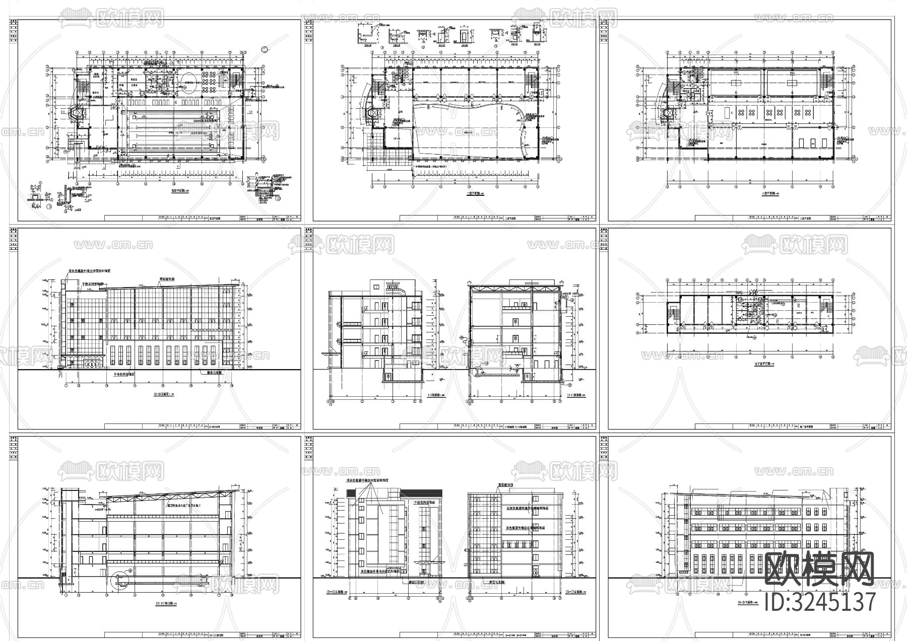 体育馆cad平面图下载（渲染图3）