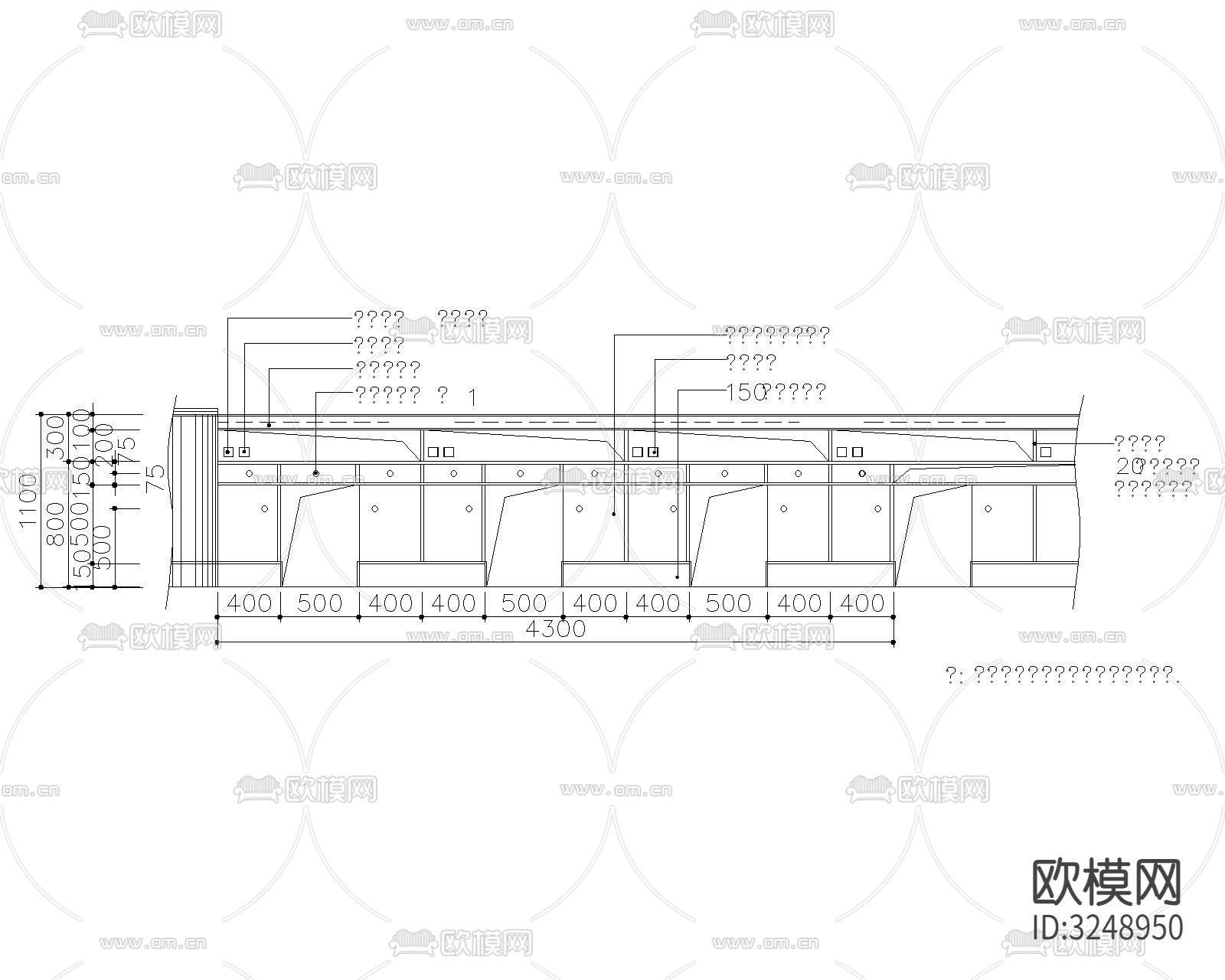 餐厅总服务台cad大样图下载（渲染图2）
