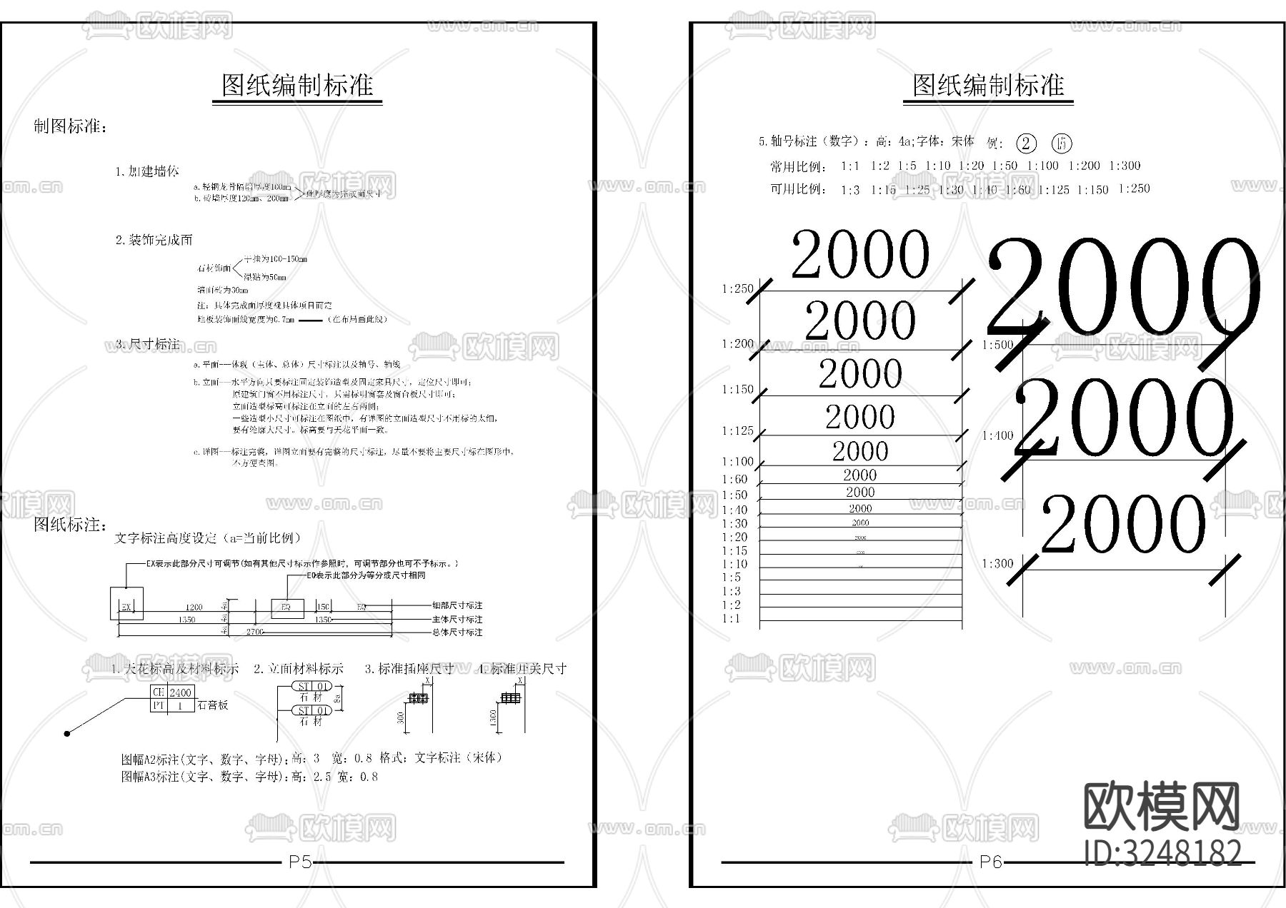 制图规范及标注符号CAD图库下载（渲染图2）