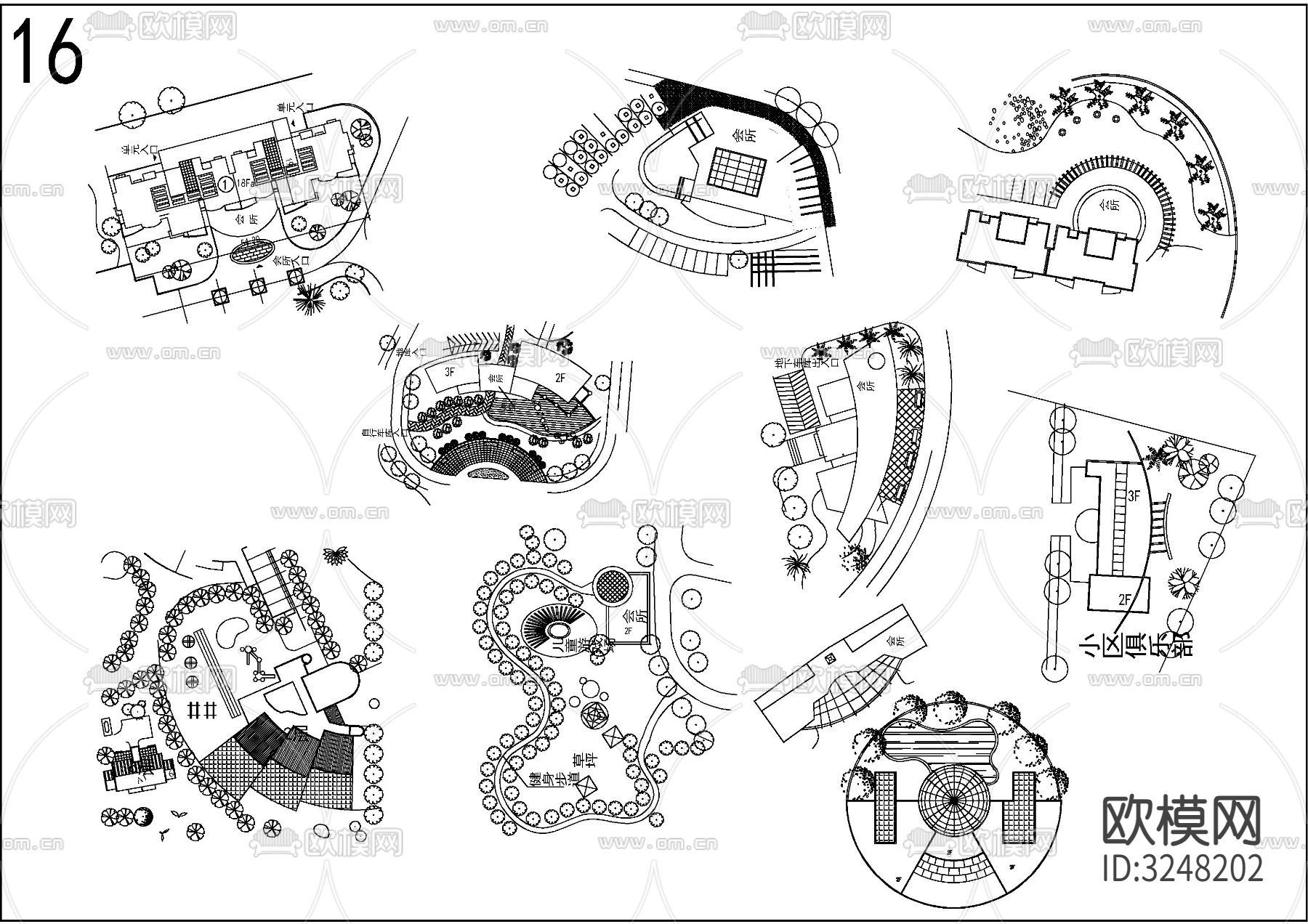 1超全景观局部cad图库下载（渲染图5）