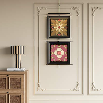 中古风挂画 组合画 装饰画su模型